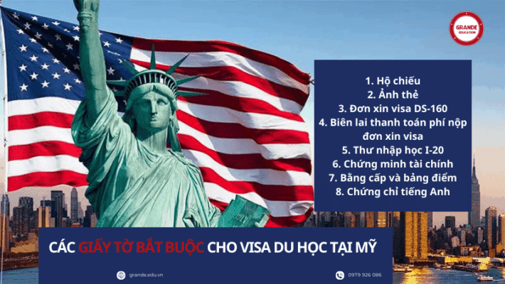 Các giấy tờ bắt buộc cho visa du học tại Mỹ